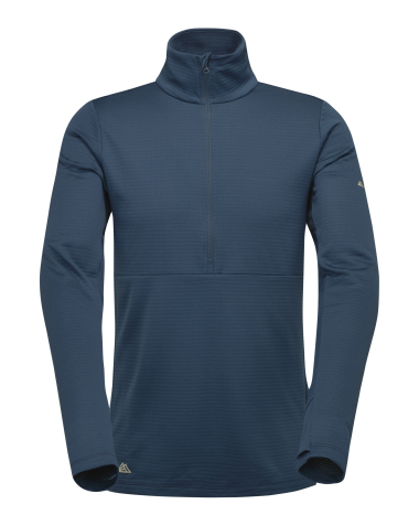 R4 Merino Waffle Pull M navy